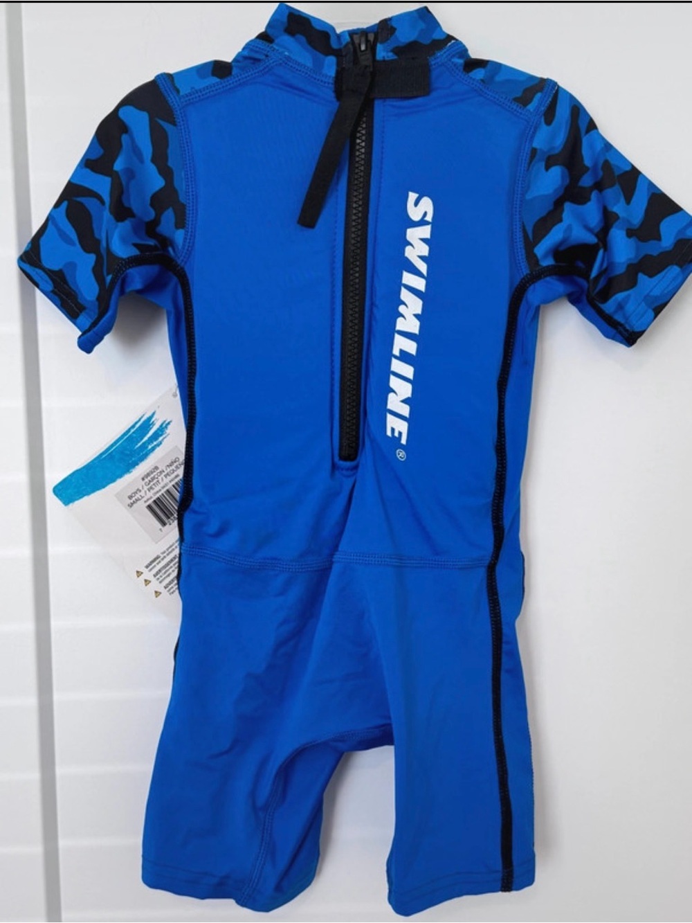 Swimline Lycra Floating Swimsuit Small Blue SwimTrainer Life Vest Kids